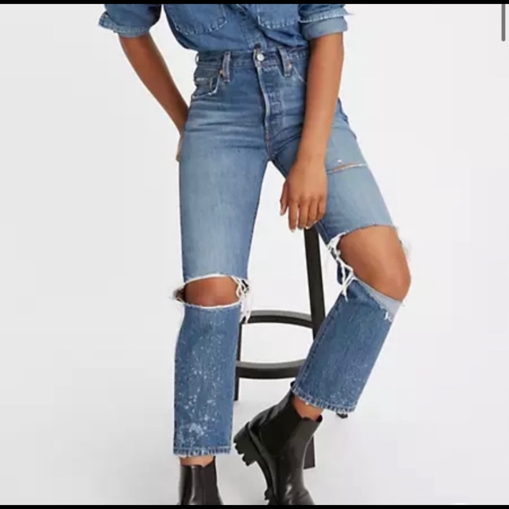 Levi 501 original cropped jeans
